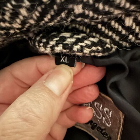 Guess SZ XL Womens Tweed Swing Double Breasted Wool Blend Pea Coat Winter Dressy - Picture 12 of 13